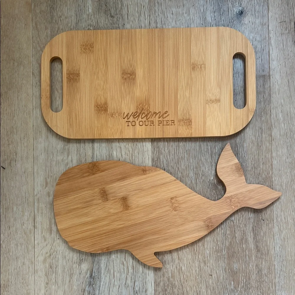 2Cutting Boards Whale and Welcome Cutting Board Set